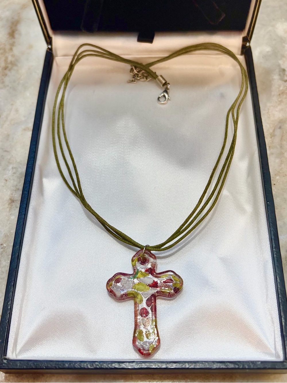 NEW! Handmade Glass Pendant Necklace